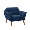 Petrin 37" Wide Upholstered Armchair with Tufted Backrest