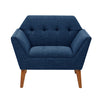 Petrin 37" Wide Upholstered Armchair with Tufted Backrest