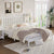 Queen Size Platform Bed Mid Century Concise Bed Frame with Wood Slats and Multi-Center Support Legs, Gourd Shaped Headboard