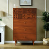 Retro Carved Modern Simple Wooden Accent Chest
