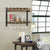 Rundell 30" Wide Rustic Industrial Wooden and Metal Wall Mounted Wine Rack Stores Bottles And Glass