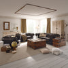 Adela Leather Chesterfield Sofa Set