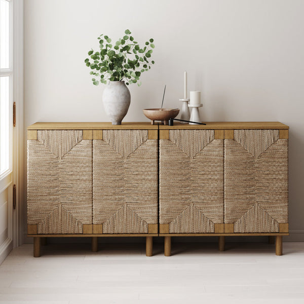 Shellie 31" Wide Rubberwood Wood Sideboard Set or TV Stand