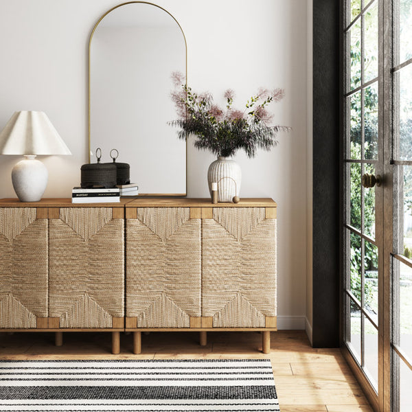 Shellie 31" Wide Rubberwood Wood Sideboard Set or TV Stand
