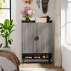 Shoe Cabinet with Doors, Entryway Shoe Storage Cabinet with Adjustable Shelves - 29.6" L x 13.8" D x 43.3" H
