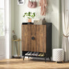 Shoe Cabinet with Doors, Entryway Shoe Storage Cabinet with Adjustable Shelves - 29.6" L x 13.8" D x 43.3" H