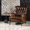 Nordic Leather Chesterfield Single Seater Sofa