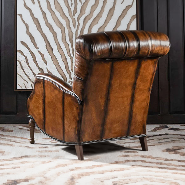 Nordic Leather Chesterfield Single Seater Sofa