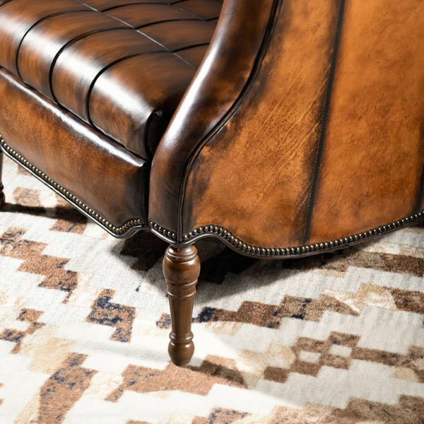 Nordic Leather Chesterfield Single Seater Sofa