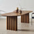 Modern Style Solid Wood Base Walnut Color Dining Table Home Furniture for Dining Room