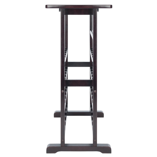 Taggert 24 Bottle Floor Wine Bottle & Glass Rack in Dark Espresso