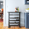 Taggert 24 Bottle Floor Wine Bottle & Glass Rack in Dark Espresso