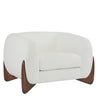 Tina Modern Upholstered Boucle Arm Club Chair by Christopher Knight Home