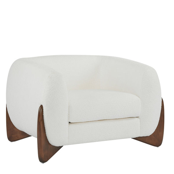 Tina Modern Upholstered Boucle Arm Club Chair by Christopher Knight Home