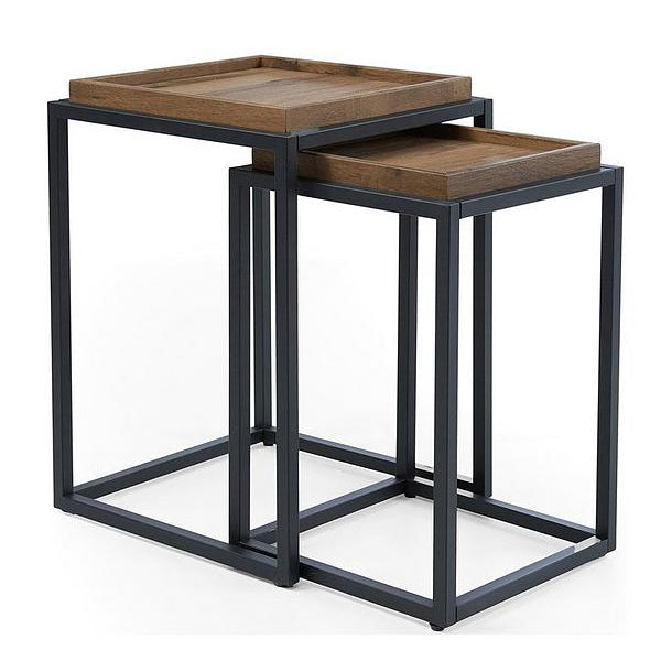 Very Home Harlem Square Nest of 2 Tables - Mid Oak - FSC® Certified