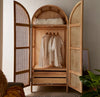Arched Haven Rattan Wardrobe