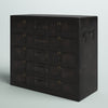 Wooden Vintage Faux Leather Room Chest with Buckles and Straps Detailing