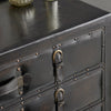 Wooden Vintage Faux Leather Room Chest with Buckles and Straps Detailing