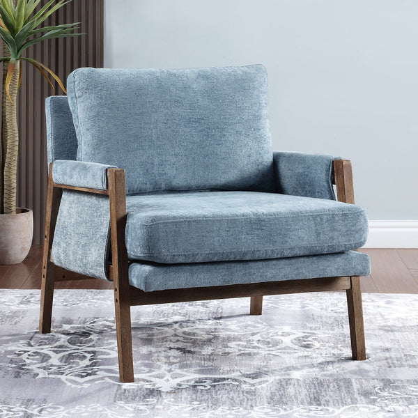 Mid-Century Modern 30" W Chenille Upholstered Accent Leisure Armchair