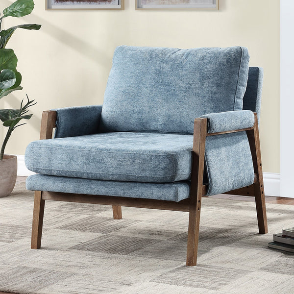 Mid-Century Modern 30" W Chenille Upholstered Accent Leisure Armchair
