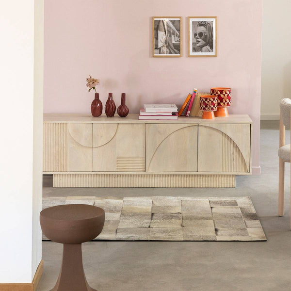 Miliam bleached mango wood TV cabinet