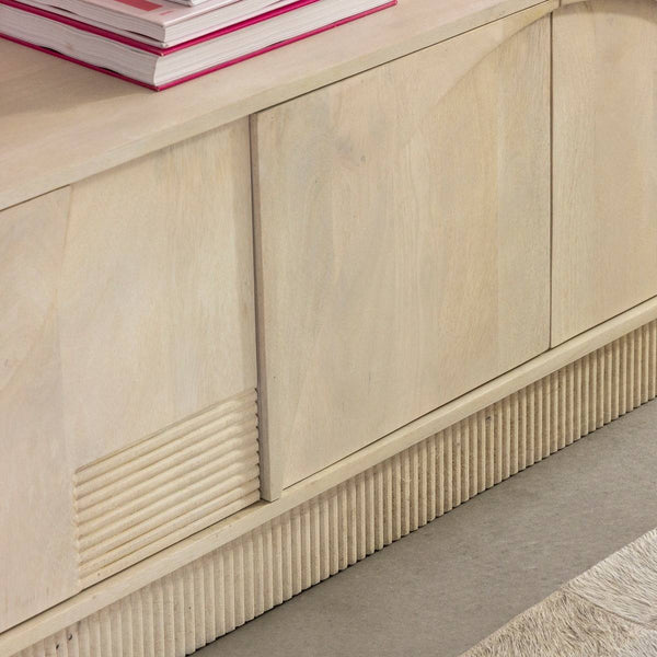Miliam bleached mango wood TV cabinet