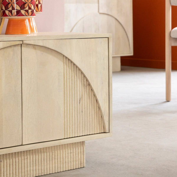 Miliam bleached mango wood TV cabinet