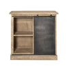 Helsinki brushed mango wood and metal bar cabinet