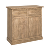 Helsinki brushed mango wood and metal bar cabinet