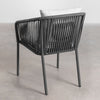Arhiza Classic garden chair with aluminum armrests and braided rope