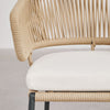 Calipso stackable garden chair in iron and braided rope