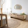 Marley Light Mango Wood Abstract Mirror