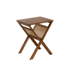 Charline mango wood and cane magazine rack