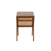 Charline mango wood and cane magazine rack