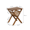 Charline mango wood and cane magazine rack