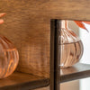 Remick dark mango wood oval mirror