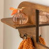 Remick dark mango wood oval mirror