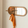 Remick dark mango wood oval mirror
