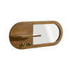 Remick dark mango wood oval mirror
