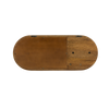 Remick dark mango wood oval mirror