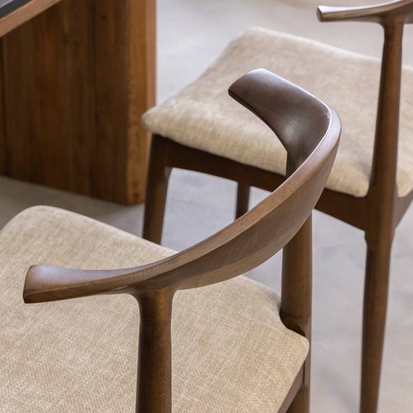 Aline dark beech wood chair (set of 2)