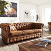 Sorrento Leather Chesterfield Three Seater Sofa