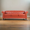 Kan Leather Chesterfield Three Seater Sofa