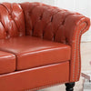 Kan Leather Chesterfield Three Seater Sofa