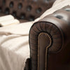 Adela Leather Chesterfield Three Seater Sofa