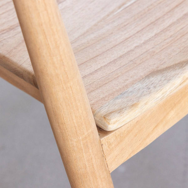 June Raw Teak Wood Chair (Set of 2)