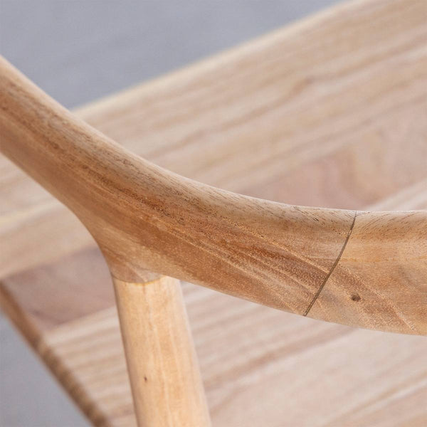 June Raw Teak Wood Chair (Set of 2)