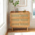 BOMBONG Commode 3 tiroirs en bois et cannage L85cm