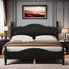 Desirree Retro Style Platform Bed with Wooden Slat Support
