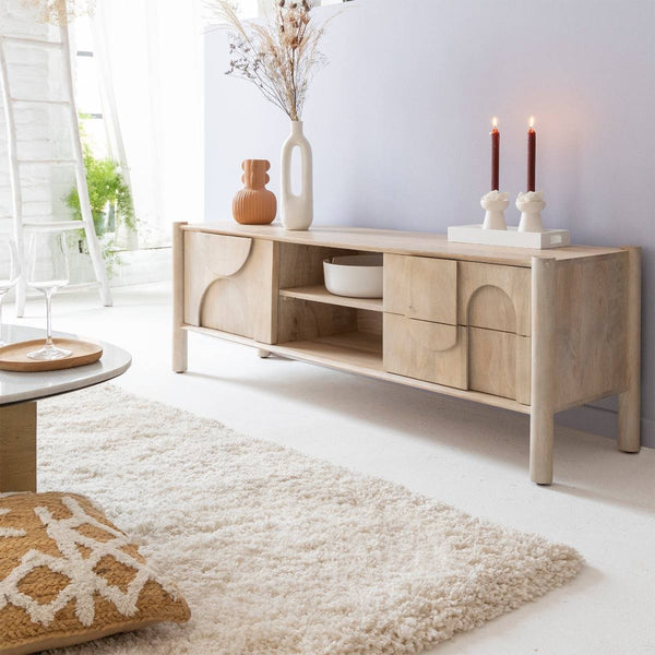 Tysia mango wood TV cabinet